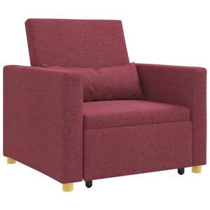 vidaXL Sofa na razvlačenje Singl boja crnog vina 90 x 165 x 87 cm