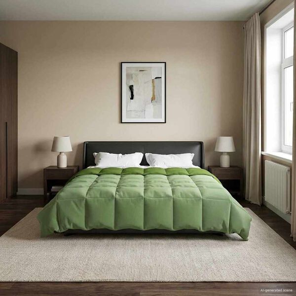 vidaXL Ljetni pokrivač &Scaron;onerisan Zelena 200 x 200 cm Mikrovlakna