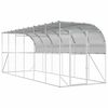 vidaXL Kavez za piletinu uz zid Srebrna 600 x 150 x 215 cm