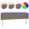 vidaXL LED uzglavlje smeđesivo 183x16x78/88 cm od tkanine