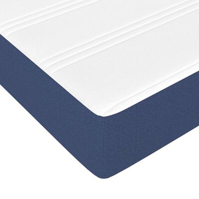 vidaXL Madrac s džepičastim oprugama plavi 90x200x20 cm od tkanine