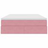 vidaXL Krevet s madracem i skladištem Ružičasta 140 x 200 cm Baršun