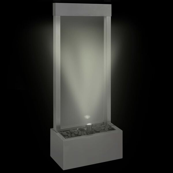 vidaXL Vrtna fontana srebrna 39 x 22 x 108,5 cm od nehrđajućeg čelika