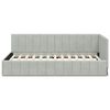vidaXL Kutni okvir kreveta Svijetlo siva 90 cm x 200 cm Baršun