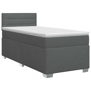vidaXL Boxspring krevet s madracem Tamnosiva 80 x 200 cm Tkanina