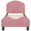 vidaXL Okvir kreveta za malu djecu s naslonom Ružičasta 70 x 140 cm