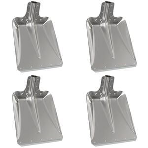 vidaXL Glava lopate 4 pcs Srebrno 43 x 32,5 cm Aluminij