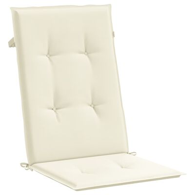 vidaXL Jastuci za vrtne stolice 4 kom krem 120 x 50 x 3 cm od tkanine