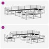 vidaXL Set vanjskih sofa 9 pcs Prirodna Čvrsto drvo akacije