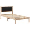 vidaXL Krevetna konstrukcija Crna 90 x 190 cm Čvrsto borovo drvo