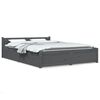 vidaXL Okvir za krevet s ladicama sivi 140 x 190 cm