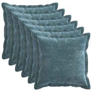 vidaXL Presvlaka za jastuk 6 pcs HOUTEN Plava 45 x 45 cm
