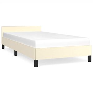 vidaXL Okvir za krevet s uzglavljem bez madraca krem 80x200 cm