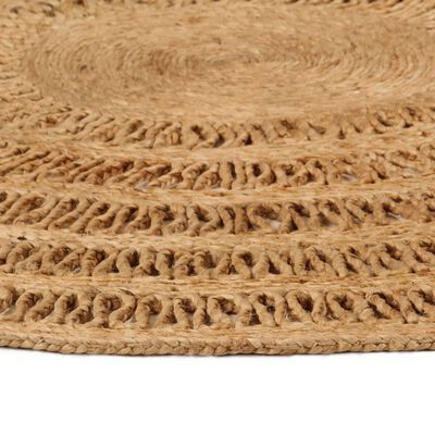 vidaXL Ukrasni ručno pleteni tepih od jute 180 cm okrugli
