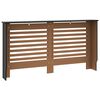 vidaXL Pokrov za radijator crni 152 x 19 x 81,5 cm MDF