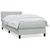 vidaXL Box Spring krevet s madracem svijetlo sivi 80x220 cm samt