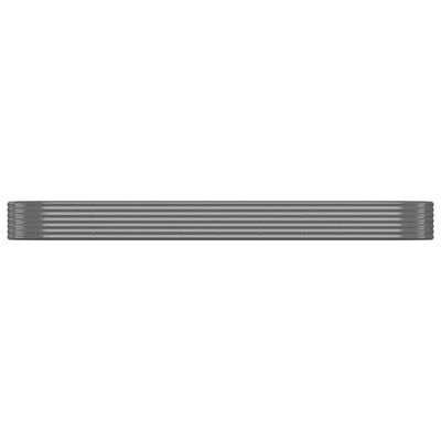 vidaXL Povišena vrtna gredica od čelika 396x100x36 cm sivi