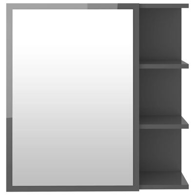 vidaXL Kupaonski ormarić s ogledalom sivi 62,5x20,5x64 cm od iverice
