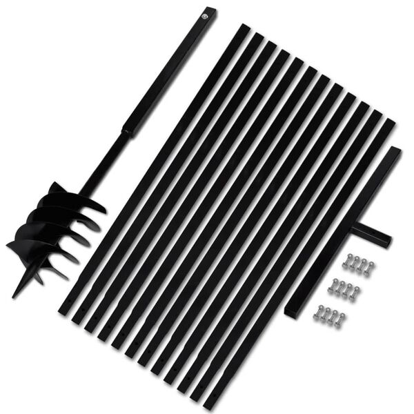 Ručna burgija za zemlju sa ručkom 180 mm i produžnom cijevi 13 m čelik