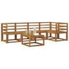 vidaXL Set vanjskih sofa s jastukom 6 pcs Prirodna i svijetlo siva