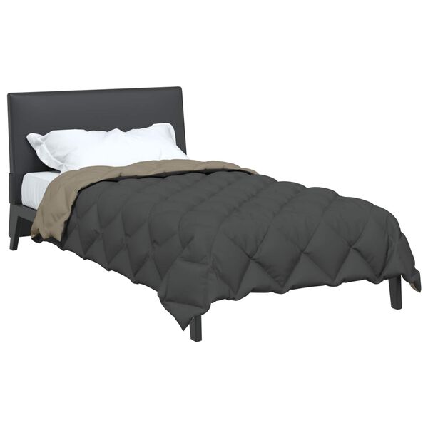 vidaXL Zimska pokrivača Svijetlo siva i antracit 220 x 140 cm