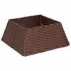 vidaXL Ogrlica za božićno drvce Četvrtasti Tamno smeđa 50 x 50 x 25 cm