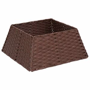 vidaXL Ogrlica za božićno drvce Četvrtasti Tamno smeđa 50 x 50 x 25 cm