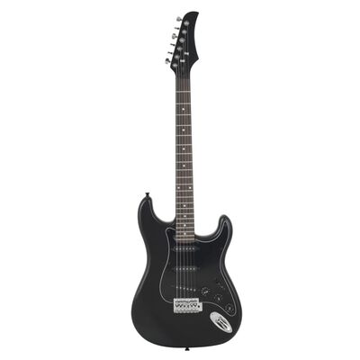 vidaXL Električna gitara za početnike s torbom crna 4/4 39 "