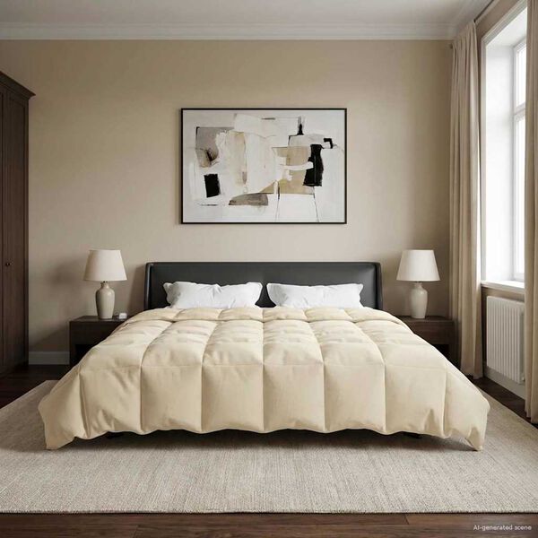 vidaXL Zimska pokrivača &Scaron;onerisan Krema 200 x 220 cm Mikrovlakna