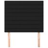 vidaXL Uzglavlje crno 100x5x118/128 cm tkanina
