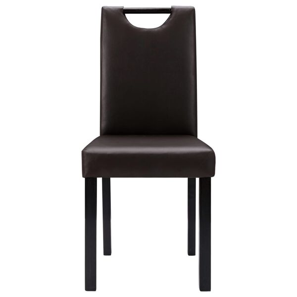 vidaXL Blagovaonske stolice od umjetne kože 4 kom smeđe