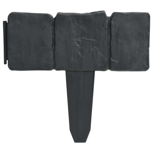 vidaXL Plastična ograda za vrt/travnjak s izgledom kamena 41 kom 10 m