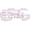 vidaXL Set vanjskih sofa s jastukom 4 pcs Prirodna i svijetlo siva