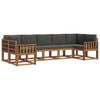 vidaXL Set vanjskih sofa 7 kom. Prirodna i antracit