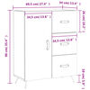 vidaXL Komoda bijela 69,5x34x90 cm od konstruiranog drva