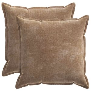 vidaXL Presvlaka za jastuk 2 pcs HOUTEN Smeđa 60 x 60 cm