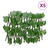 vidaXL Pro&scaron;iriva re&scaron;etka od lažnog li&scaron;ća grožđa zelena 5 kom 180x20 cm