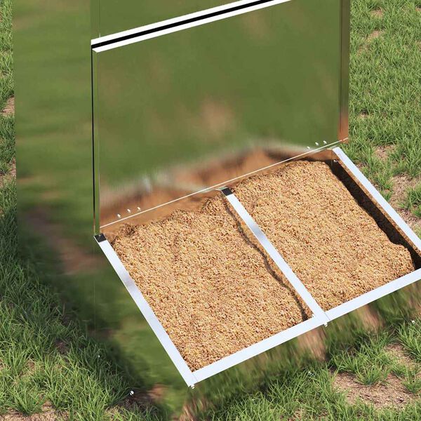 vidaXL Hranilica za svinje Srebrno 55 x 51 x 91,5 cm Cinkani čelik