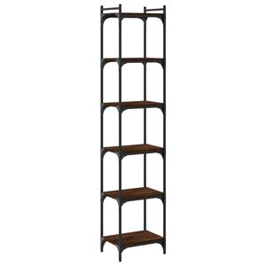 vidaXL Regal za knjige 6 razina smeđa boja hrasta 40x30x188 cm drveni