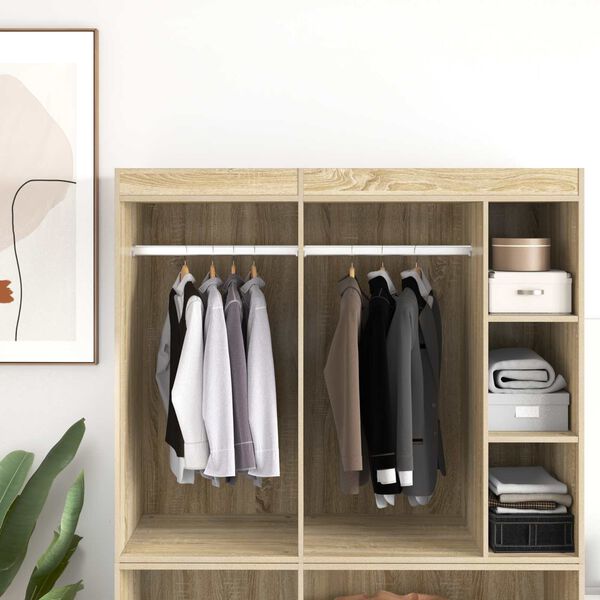 vidaXL Cijev za ormar 12 pcs Srebrno 764 x 15 x 29 mm