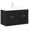 vidaXL Kupaonski ormar Crni hrast 80 x 38,5 x 46 cm Konstruirano drvo
