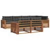 vidaXL Set vanjskih sofa s jastukom 7 pcs Prirodna i antracit