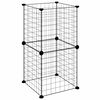 vidaXL Kavez za kućne ljubimce s 8 panela crni 35 x 35 x 70 cm čelični