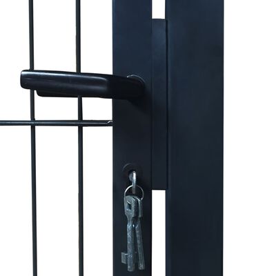 vidaXL 2D vrata za ogradu (jednostruka) antracit siva 106 x 190 cm