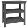 vidaXL Radni stol sivi 78,5x50x80 cm od masivne borovine