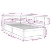 vidaXL Krevet s regalom za knjige bez madraca 90x200 cm od borovine