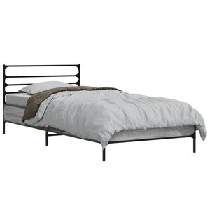 vidaXL Krevetna konstrukcija Siva Sonoma 80 x 200 cm Konstruirano drvo