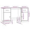 vidaXL Radni stol s ormarićima 135 x 50 x 75 cm od masivne borovine