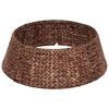 vidaXL Ogrlica za božićno drvce Kružni Smeđa Promjer 45 x 22 cm Zumbul