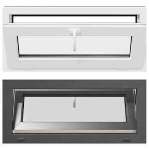 vidaXL Prozor za podrum RISOR 90 x 40 cm PVC i staklo Antracit